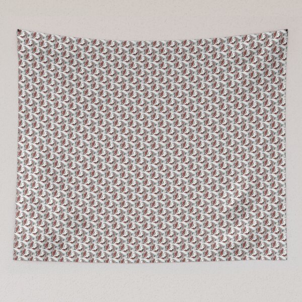 Item preview, Retro Circle Swirl in White and Red designed and sold by Artistestella.
