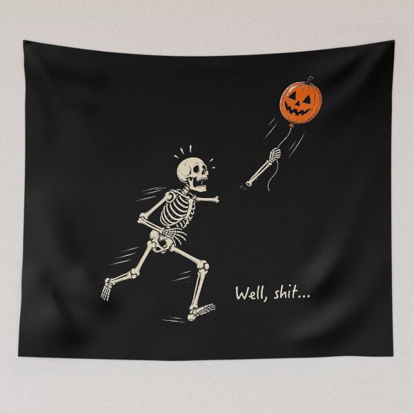 Item preview, Skeleton Lost Balloon Funny Halloween Retro Saying designed and sold by HayleePacoch.