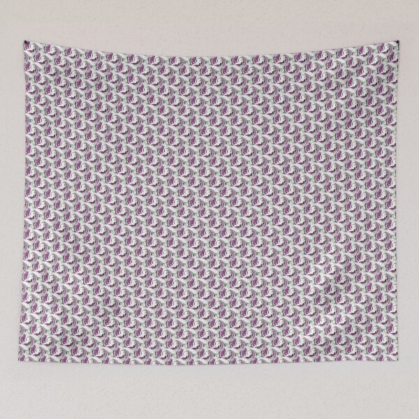 Item preview, Retro Circle Swirl in White and Mauve designed and sold by Artistestella.