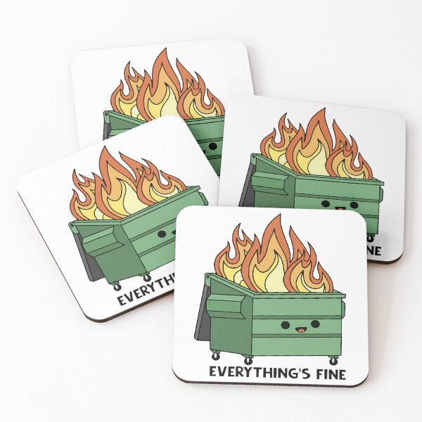 Item preview, Funny Dumpster Fire Everything'S Is Fine designed and sold by ezequi-eltrejo.