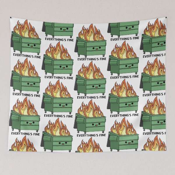 Item preview, Funny Dumpster Fire Everything'S Is Fine designed and sold by ezequi-eltrejo.