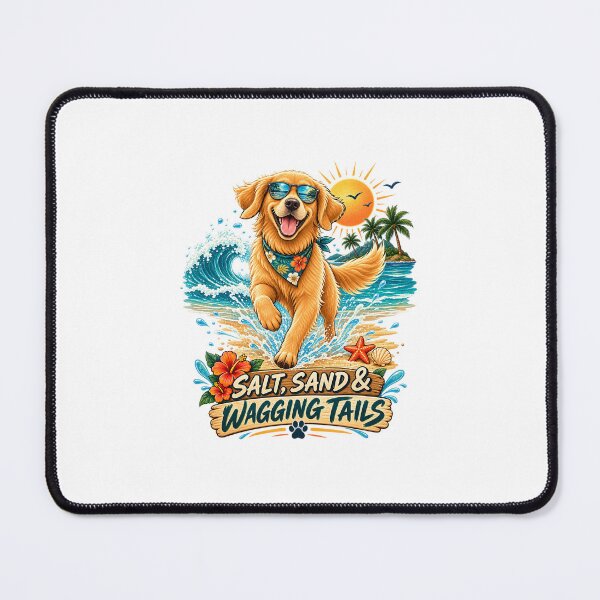 Item preview, Salt Sand and Wagging Tails Summer Beach Dog Design designed and sold by Rod & Retriever.