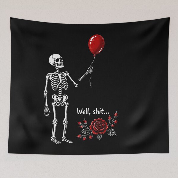 Item preview, Skeleton Lost Balloon Gothic Skull Halloween Humor designed and sold by HayleePacoch.