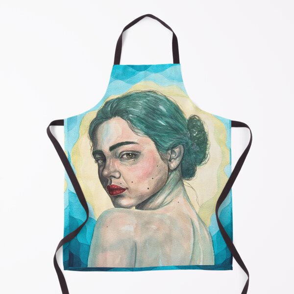 Item preview, Watercolour Woman Portrait, Symbolic Ocean Art | Between Tides designed and sold by ArithraStudio.
