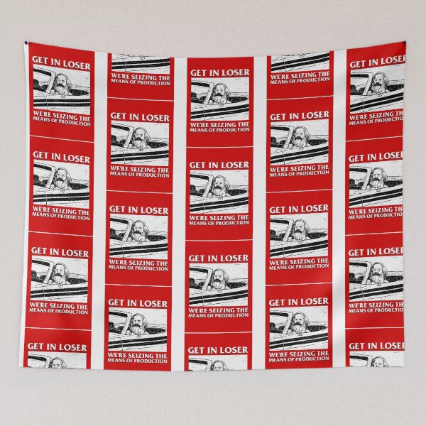 Item preview, Get In Loser We'Re Seizing The Means Of Production Sticker designed and sold by ezequi-eltrejo.