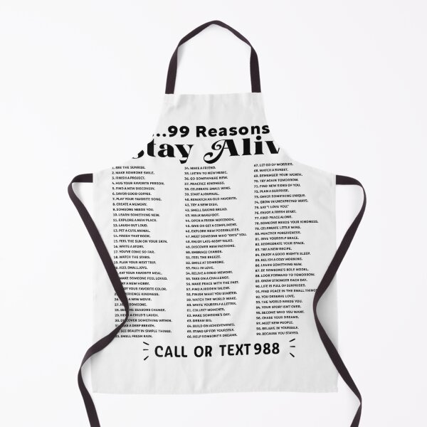 Item preview, List of 99 Reasons to Stay Alive - Mental Health Awareness T-Shirt designed and sold by JJLetterDesigns.