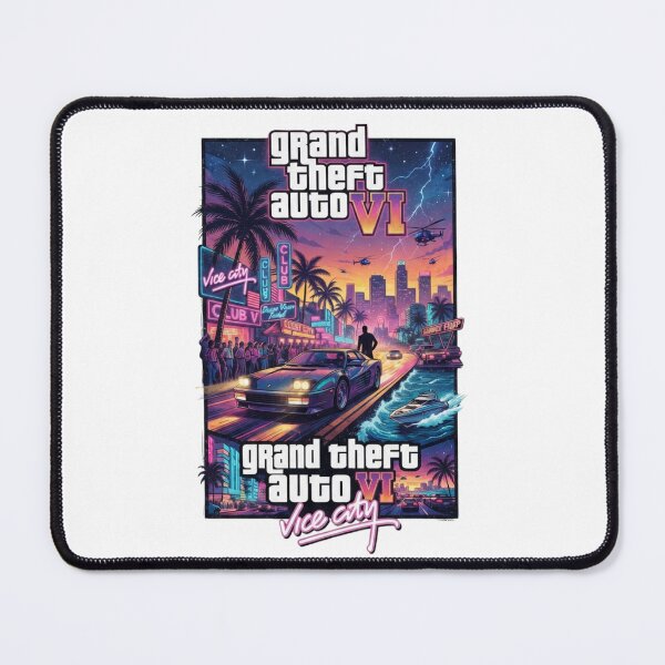Item preview, Grand Theft Auto VI Vice City Retro Neon Gaming Poster Design designed and sold by jhgjykuo.