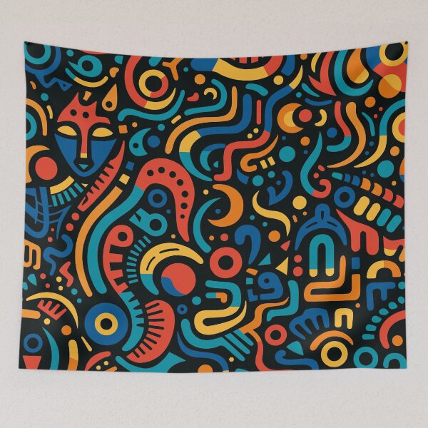 Item preview, Vibrant Afrofuturist Pattern | African Abstract Art designed and sold by MammothArt.