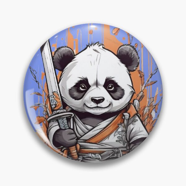 Item preview, Ninja Panda with Katana – Cute Samurai Warrior Illustration designed and sold by RajDeals.
