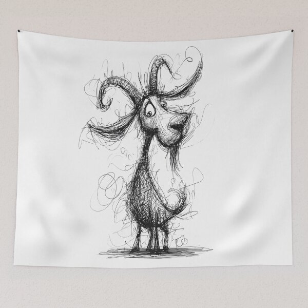 Item preview, Farm Goat Doodle designed and sold by BRETT'S ART STUDIO.