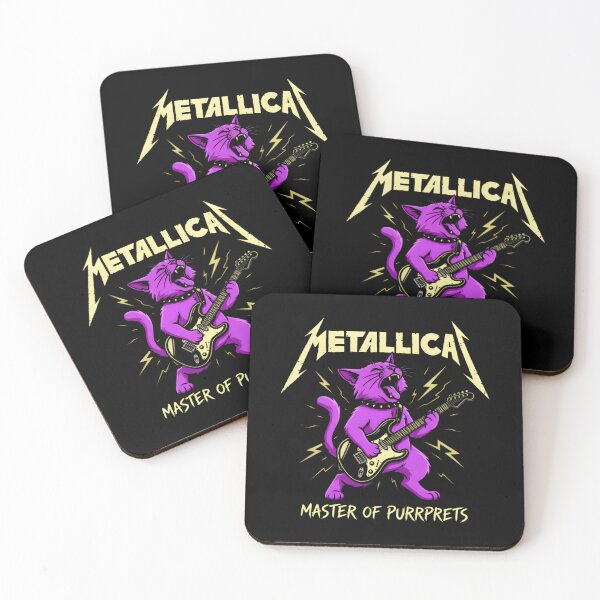 Artikelvorschau, Metallica – Master of Purrprets: Lila Katze spielt Gitarre entworfen und verkauft von GPalumboArt.