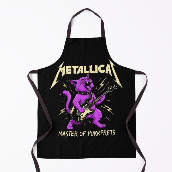 Item preview, Metallica Master of Purrprets Purple Cat Playing Guitar designed and sold by GPalumboArt.