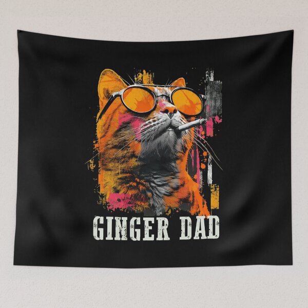 Item preview, Ginger Dad Cool Cat Sunglasses Cigarette Art designed and sold by OlyvieArt.
