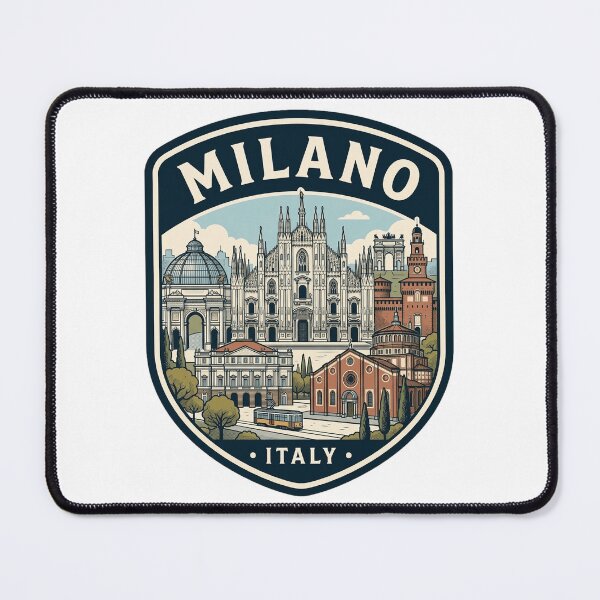 Item preview, Milano Italy Vintage Travel Shield Landmark Graphic designed and sold by k3rstman1.