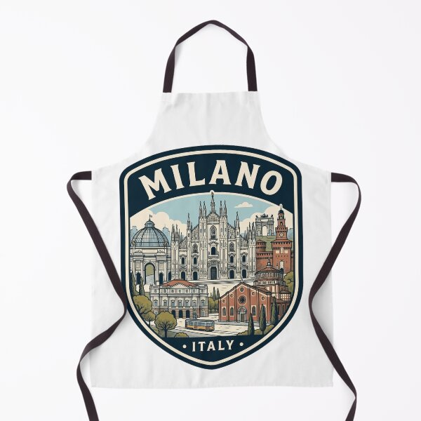 Aperçu de l'œuvre Milan, Italie, Vintage Travel Shield, Monument Graphic créée et vendue par k3rstman1.
