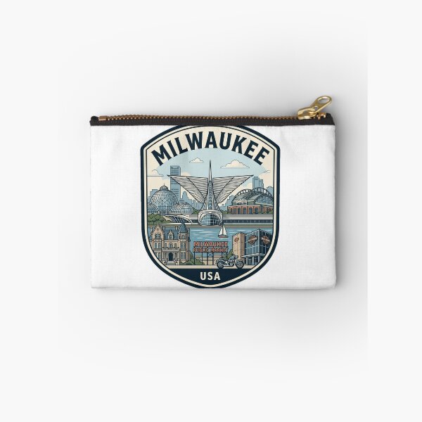 Item preview, Milwaukee Wisconsin Skyline Retro Badge designed and sold by k3rstman1.
