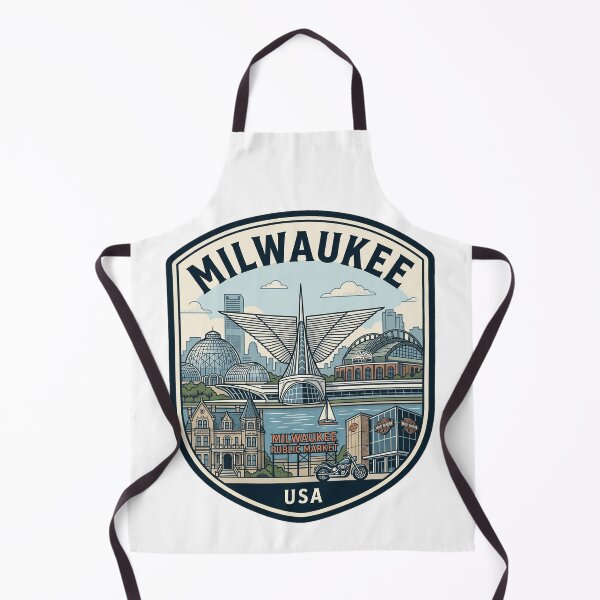 Item preview, Milwaukee Wisconsin Skyline Retro Badge designed and sold by k3rstman1.