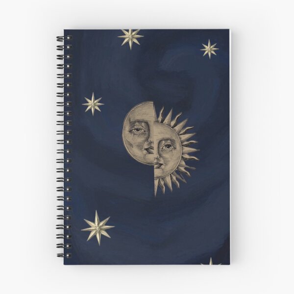 Item preview, Vintage Split Sun and Moon Celestial Face - Whimsigoth Print designed and sold by BrontesWhimsyStore.