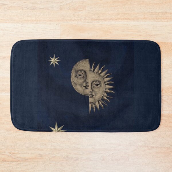 Item preview, Vintage Split Sun and Moon Celestial Face - Whimsigoth Print designed and sold by BrontesWhimsyStore.