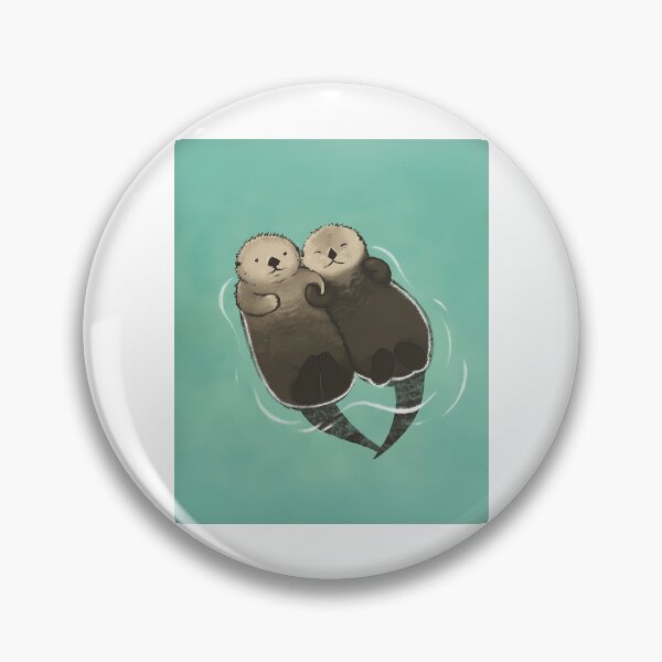Item preview, Significant Otters - Otters Holding Hands Sticker designed and sold by ezequi-eltrejo.