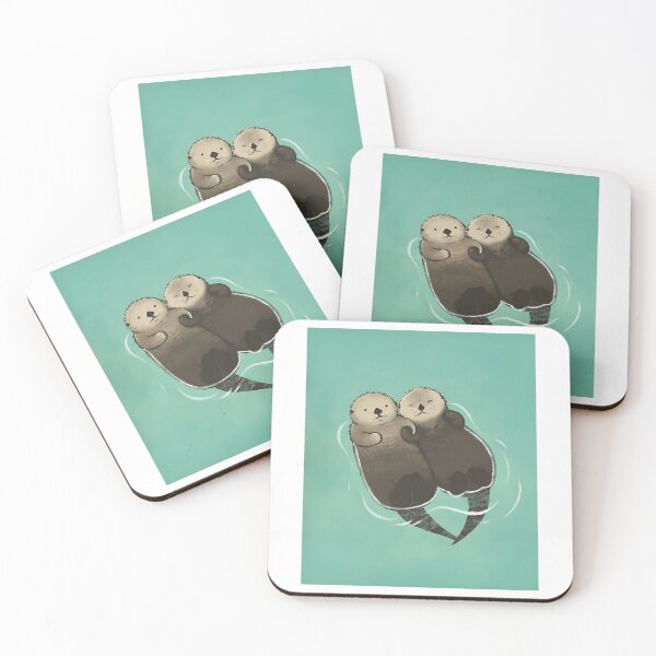 Item preview, Significant Otters - Otters Holding Hands Sticker designed and sold by ezequi-eltrejo.