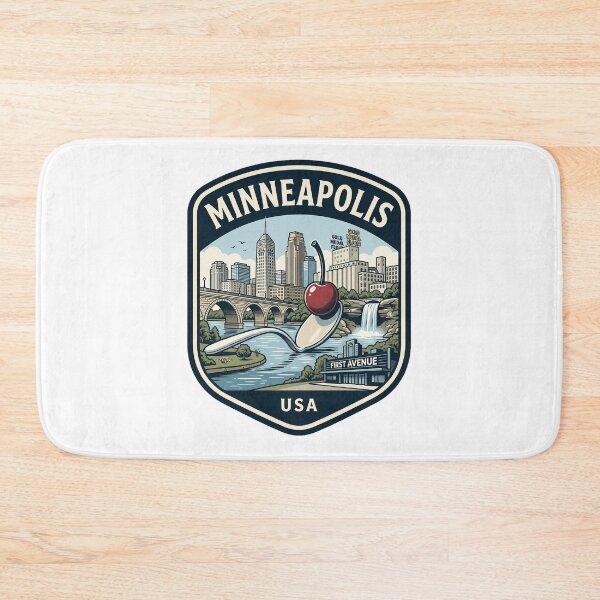 Item preview, Minneapolis Minnesota Skyline Retro Travel Badge designed and sold by k3rstman1.