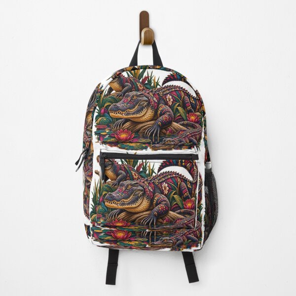 Item preview, Vintage African Print Crocodiles – Colorful Tropical Wildlife Art designed and sold by Awarrie.