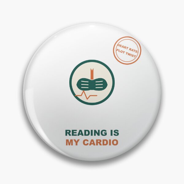 Item preview, Reading Is My Cardio Funny Book Lover Badge Sticker designed and sold by Mega-Shopping.