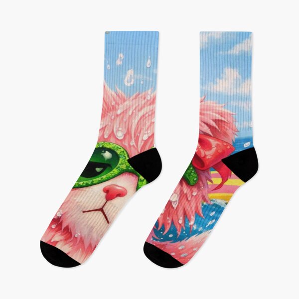 Item preview, Mimi Mew Wet Cat – Funny Surf Fall Poker Face Art designed and sold by Lalala cute.