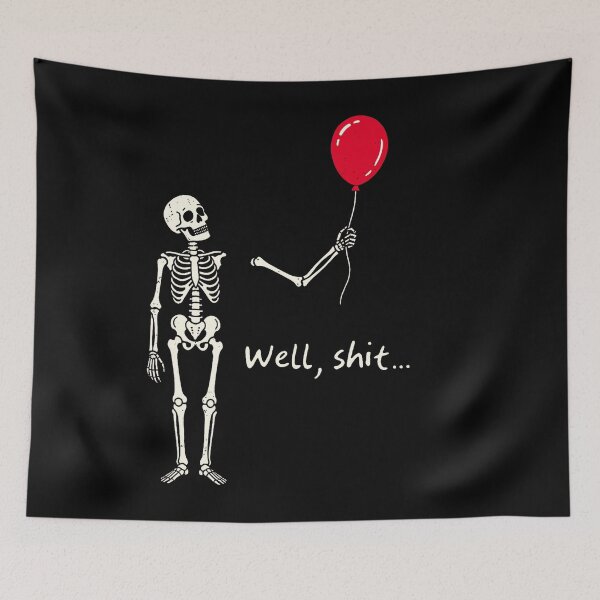 Item preview, Skeleton Lost Balloon Funny Halloween Saying designed and sold by HayleePacoch.