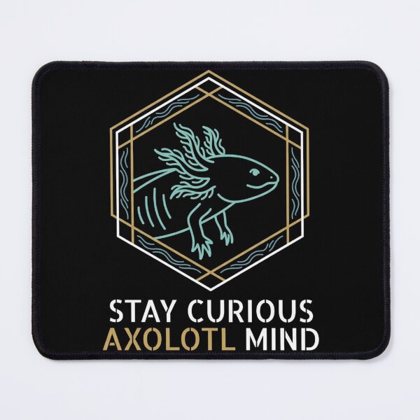 Item preview, Stay Curious Axolotl Mind Geometric Hexagon Minimalist Line Art designed and sold by TeNovaStudio ⭐⭐⭐⭐⭐.