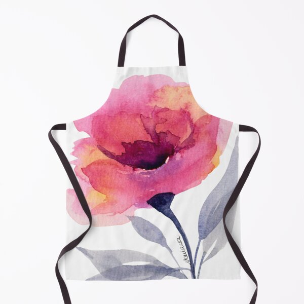 Item preview, Coral Pink Watercolour Flower Print, Botanical Wall Art | Opening to Light designed and sold by ArithraStudio.