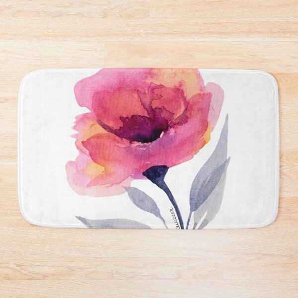 Item preview, Coral Pink Watercolour Flower Print, Botanical Wall Art | Opening to Light designed and sold by ArithraStudio.