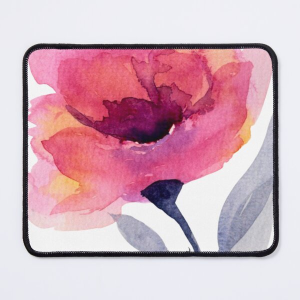 Item preview, Coral Pink Watercolour Flower Print, Botanical Wall Art | Opening to Light designed and sold by ArithraStudio.