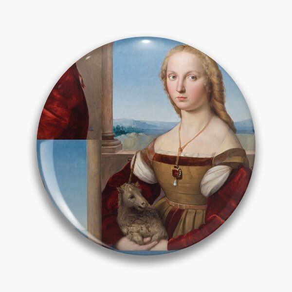 Item preview, Young Woman Holding a Unicorn designed and sold by artofuniverse.