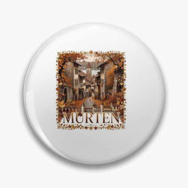 Item preview, Murten Vintage Autumn Cityscape designed and sold by Imaginarium of Chaos falcon88 .