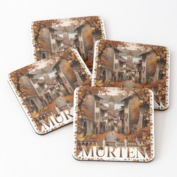 Item preview, Murten Vintage Autumn Cityscape designed and sold by Imaginarium of Chaos falcon88 .