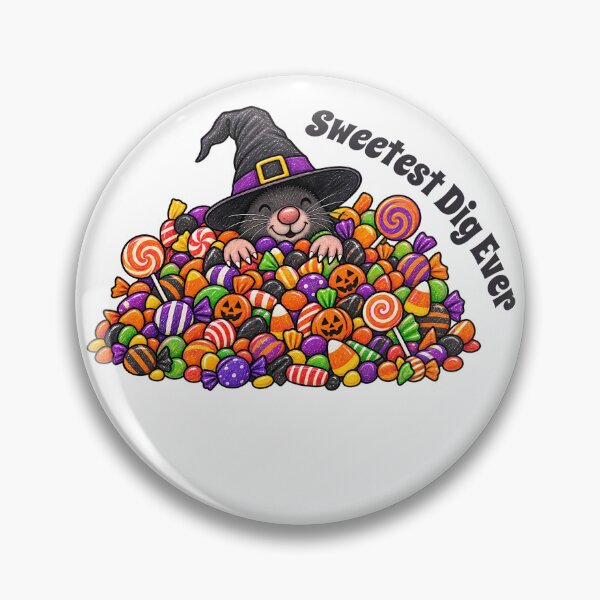 Item preview, Sweetest Dig Ever – Cute Halloween Mole with Candy designed and sold by Buli89.