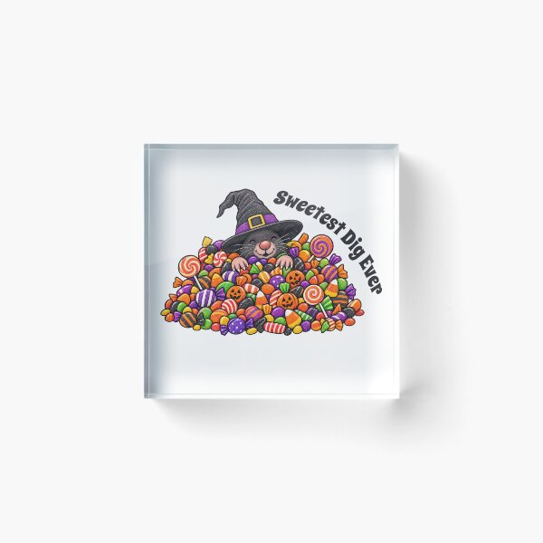 Item preview, Sweetest Dig Ever – Cute Halloween Mole with Candy designed and sold by Buli89.