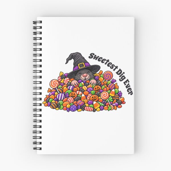 Item preview, Sweetest Dig Ever – Cute Halloween Mole with Candy designed and sold by Buli89.