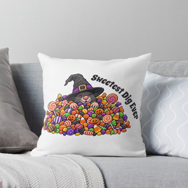 Item preview, Sweetest Dig Ever – Cute Halloween Mole with Candy designed and sold by Buli89.