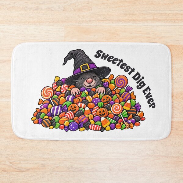 Item preview, Sweetest Dig Ever – Cute Halloween Mole with Candy designed and sold by Buli89.