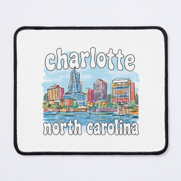 Item preview, Charlotte North Carolina Cute Skyline Pastel City designed and sold by efraim-majewsk.