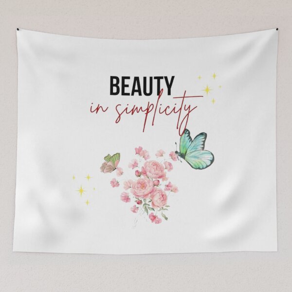 Item preview, Beauty In Simplicity Floral Aesthetic Butterfly Quote designed and sold by SMinimalist613.