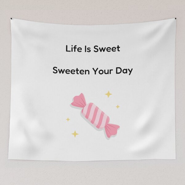 Item preview, Cute Pink Striped Wrapped Candy with Golden Sparkle Stars Illustration designed and sold by MathuraPresent.