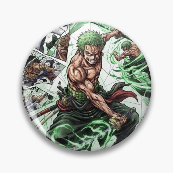 Item preview, Roronoa Zoro Three Sword Style Manga Collage Art designed and sold by FreakToons.