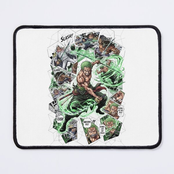 Item preview, Roronoa Zoro Three Sword Style Manga Collage Art designed and sold by FreakToons.