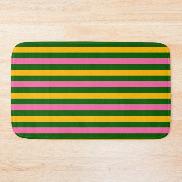Item preview, Yellow And Pink Stripes Design Green  designed and sold by PatternTitan.