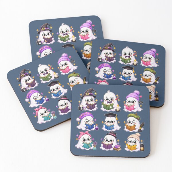 Item preview, Cute Halloween Ghosts Reading Books designed and sold by OMdesign10.