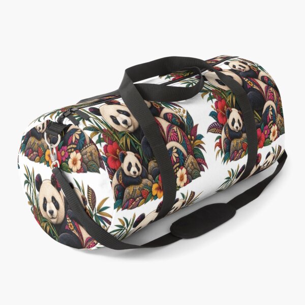 Item preview, Vintage African Print Panda Family – Colorful Bamboo Panda Wildlife Art designed and sold by Awarrie.